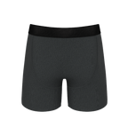 The Basalt | Heather Charcoal Ball Hammock® Pouch Underwear With Fly - Shinesty