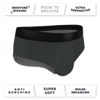 The Basalt | Heather Charcoal Ball Hammock® Pouch Underwear Briefs - Shinesty