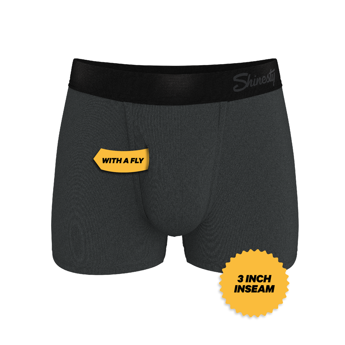 The Basalt | Heather Charcoal Ball Hammock® Pouch Trunks Underwear - Shinesty