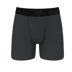 The Basalt | Heather Charcoal Ball Hammock® Pouch Underwear With Fly - Shinesty