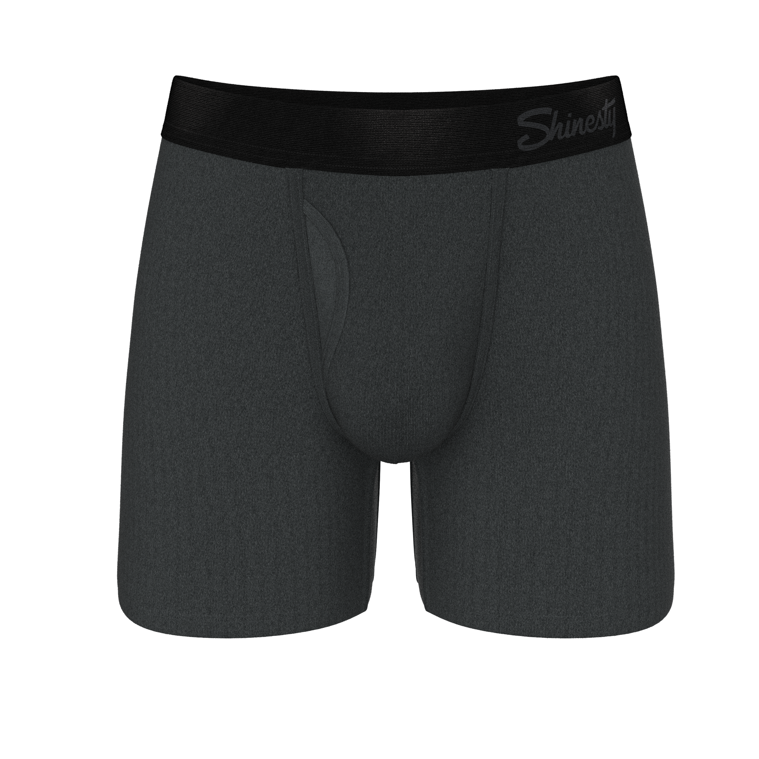 The Basalt | Heather Charcoal Ball Hammock® Pouch Underwear With Fly - Shinesty