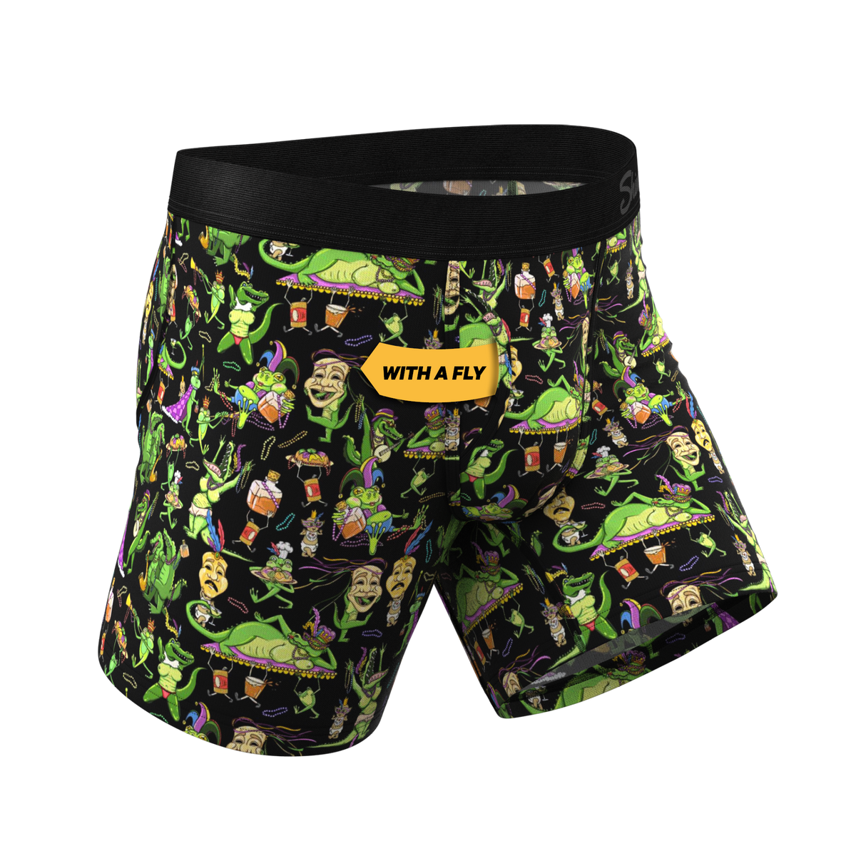 The Bead Hound | Mardi Gras Ball Hammock® Pouch Underwear with Fly - Shinesty