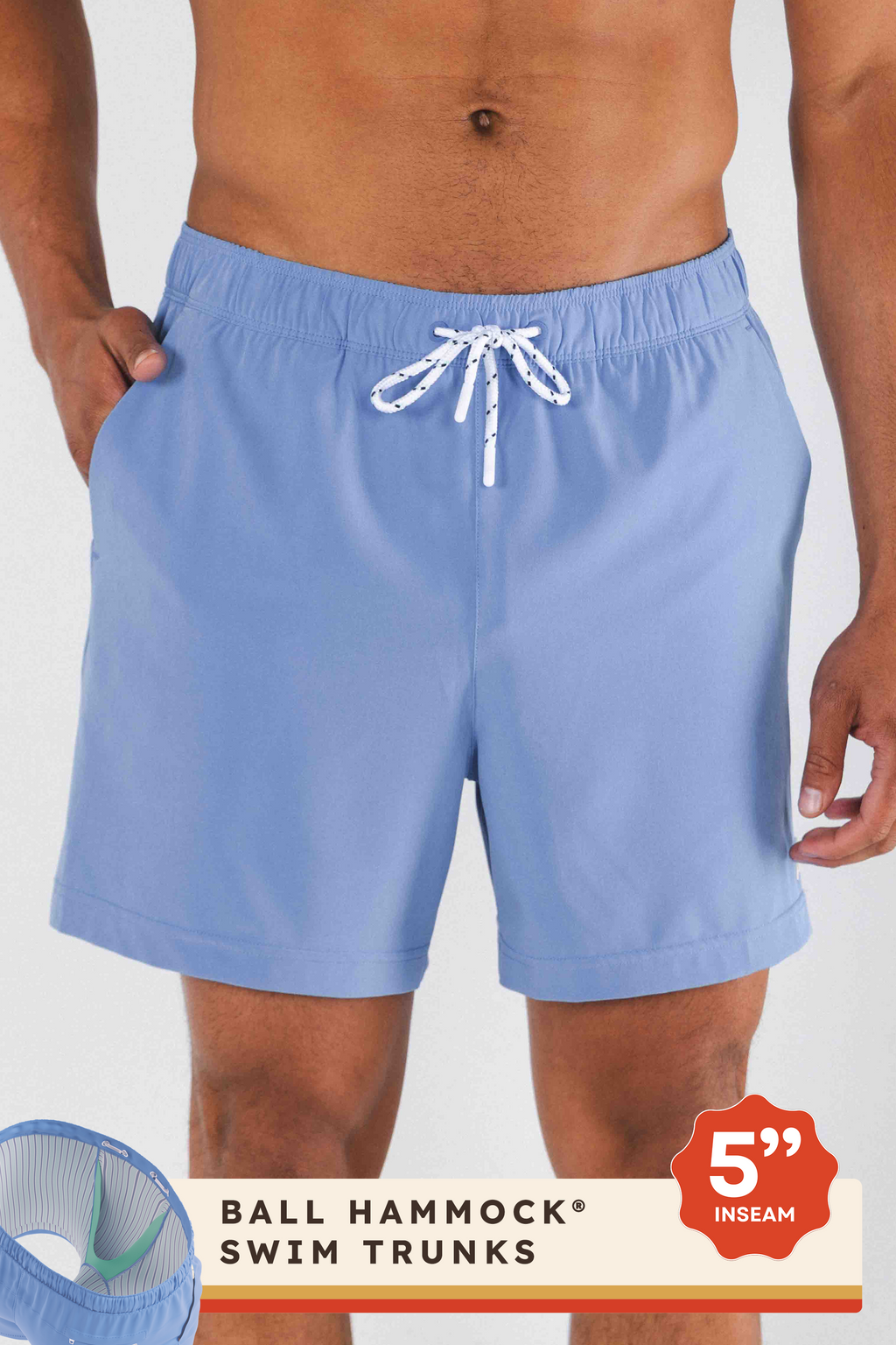 The Belly Flop | Blue and Green Ball Hammock® Pouch 5" Swim Trunks - Shinesty
