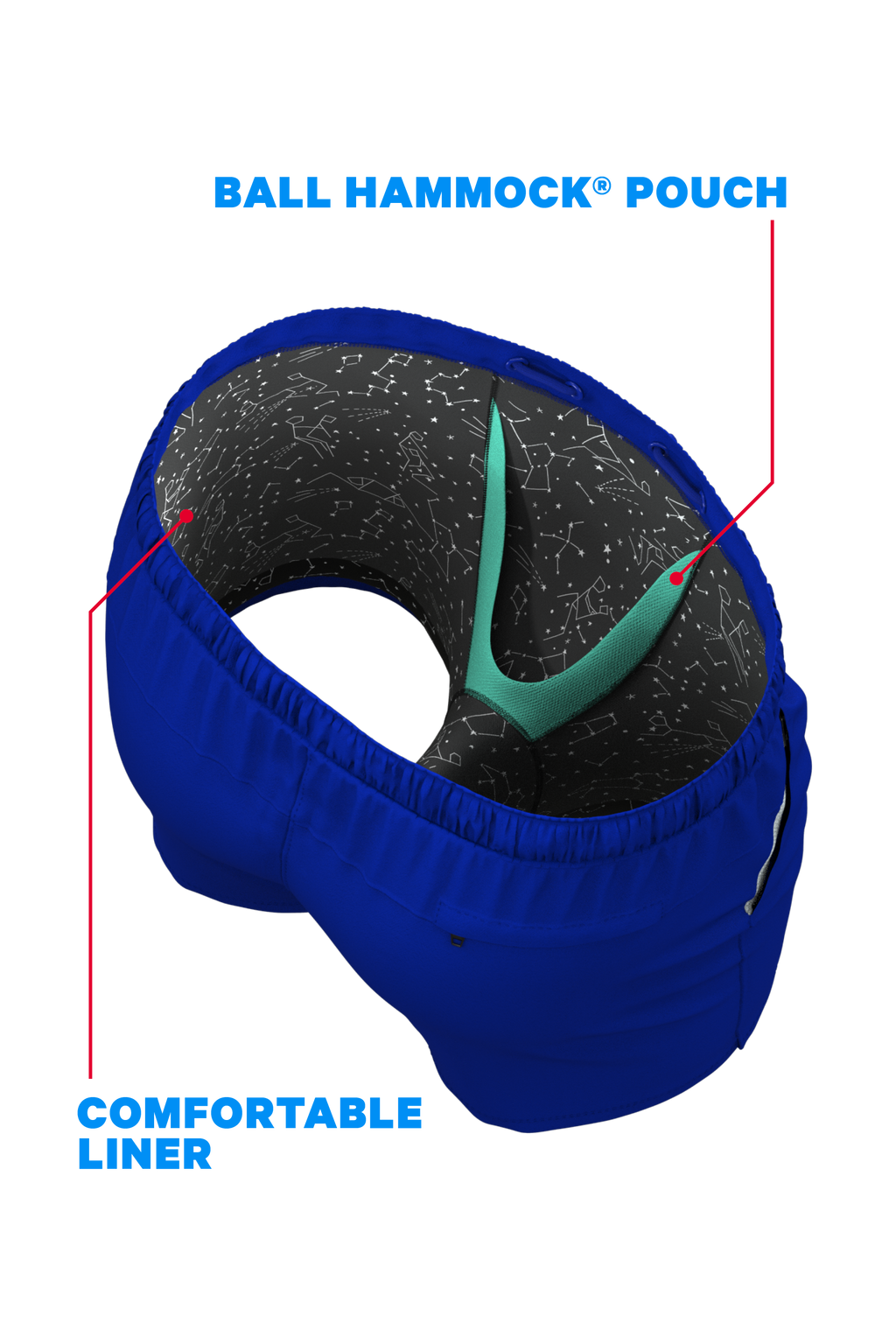 The Big Bang | Constellation Ball Hammock® Pouch 8" Swim Trunks - Shinesty