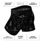 The Big Bang | Glow In The Dark Constellation Ball Hammock® Pouch Underwear With Fly - Shinesty