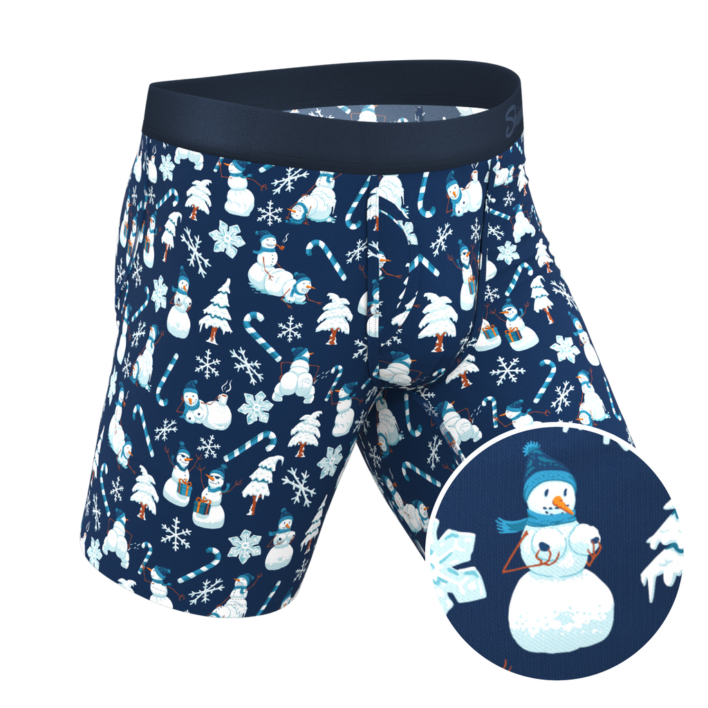 The Big Blizzard | Naughty Snowmen Ball Hammock® Boxer - Long Leg - Shinesty