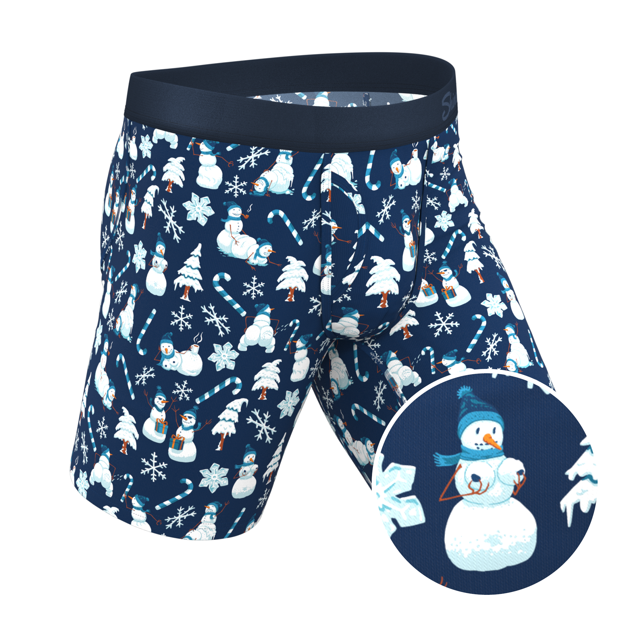 The Big Blizzard | Naughty Snowmen Ball Hammock® Boxer - Long Leg - Shinesty