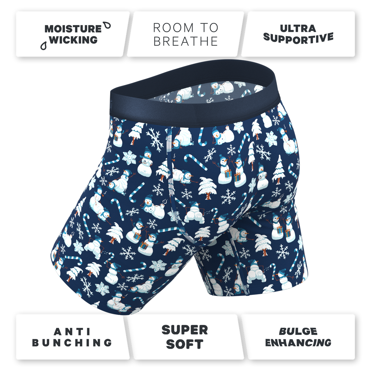 The Big Blizzard | Naughty Snowmen Ball Hammock® Boxer - Long Leg - Shinesty
