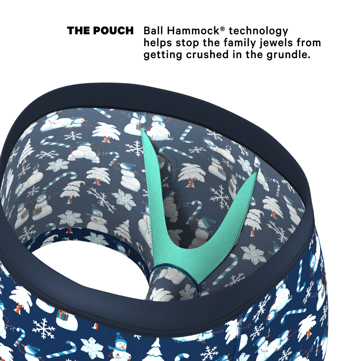 The Big Blizzard | Naughty Snowmen Ball Hammock® Pouch Trunks Underwear - Shinesty