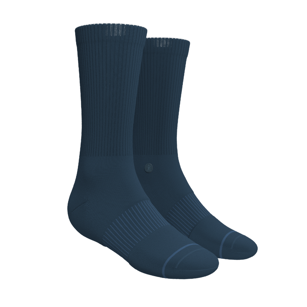 The Big Blue | Navy Heel Hammock™ Crew Socks - Shinesty