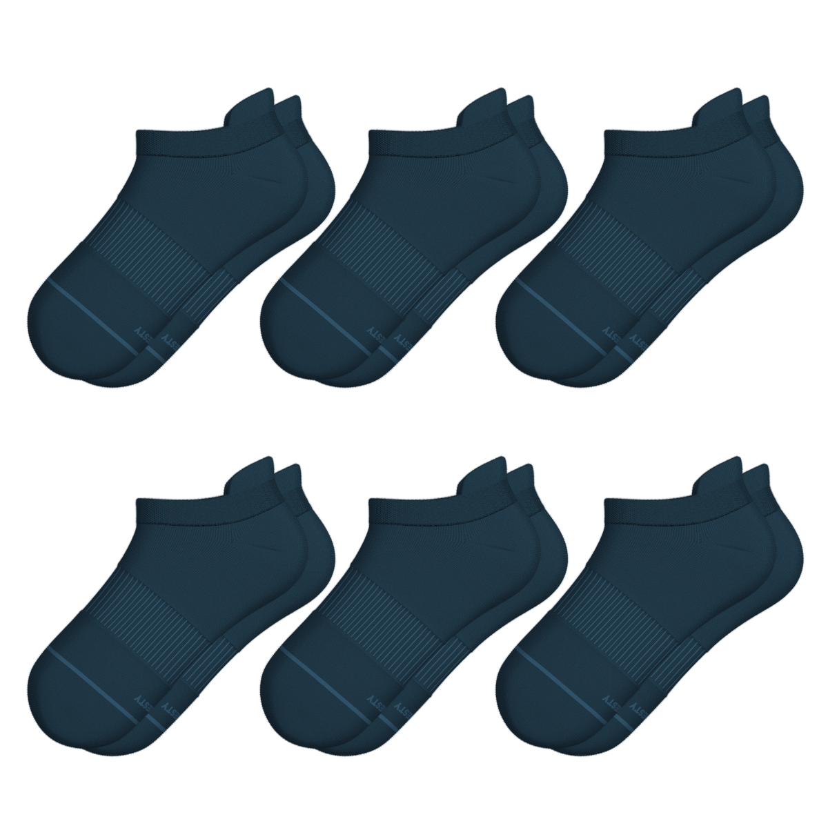 The Big Blue | Heel Hammock™ Ankle Socks 6 Pack - Shinesty