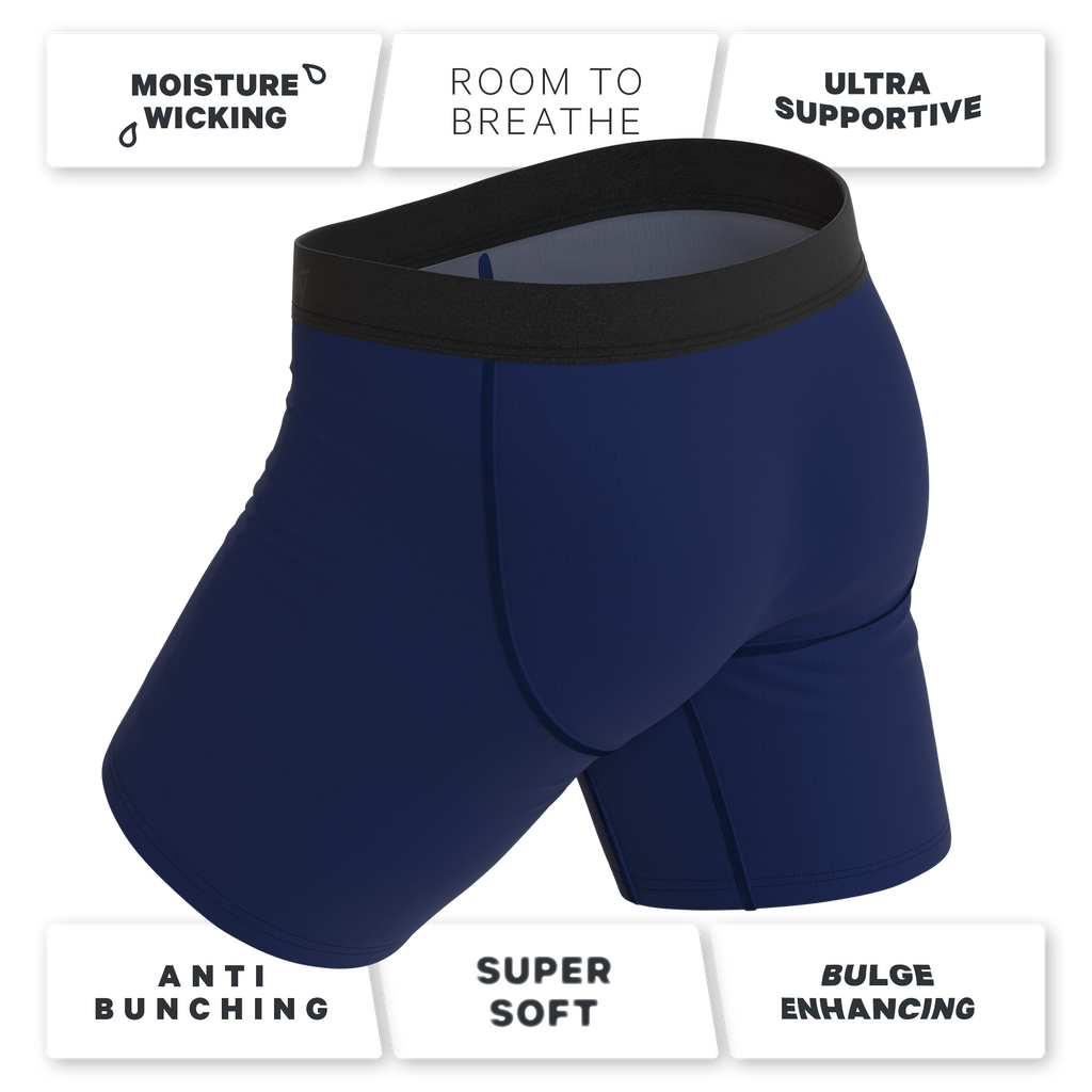 The Big Blue | Navy Ball Hammock® Boxer - Long Leg - Shinesty