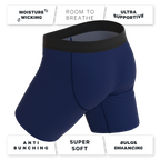 The Big Blue | Navy Ball Hammock® Boxer - Long Leg - Shinesty