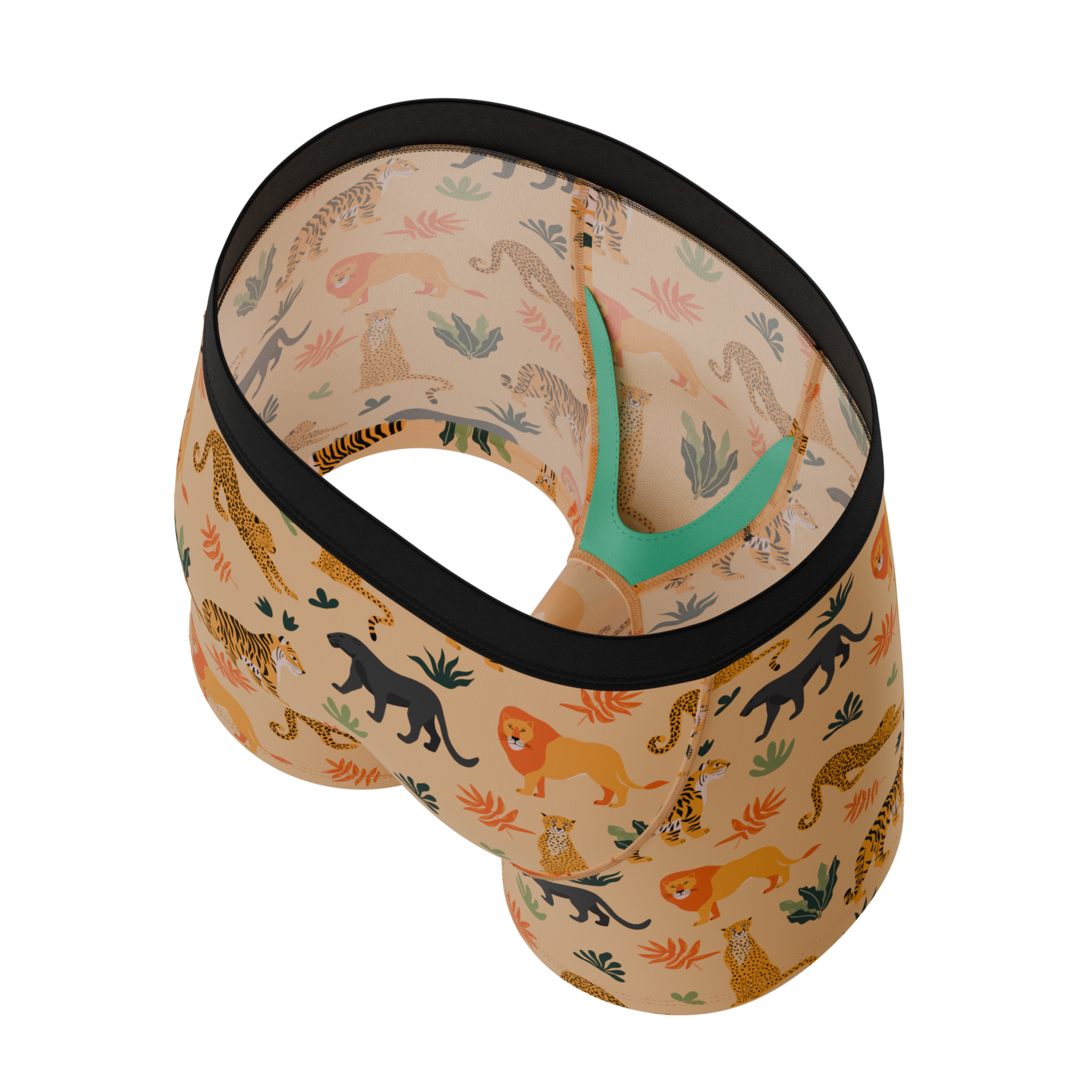 The Big Cat Conga | Safari Animals Youth Boxer Briefs - Shinesty