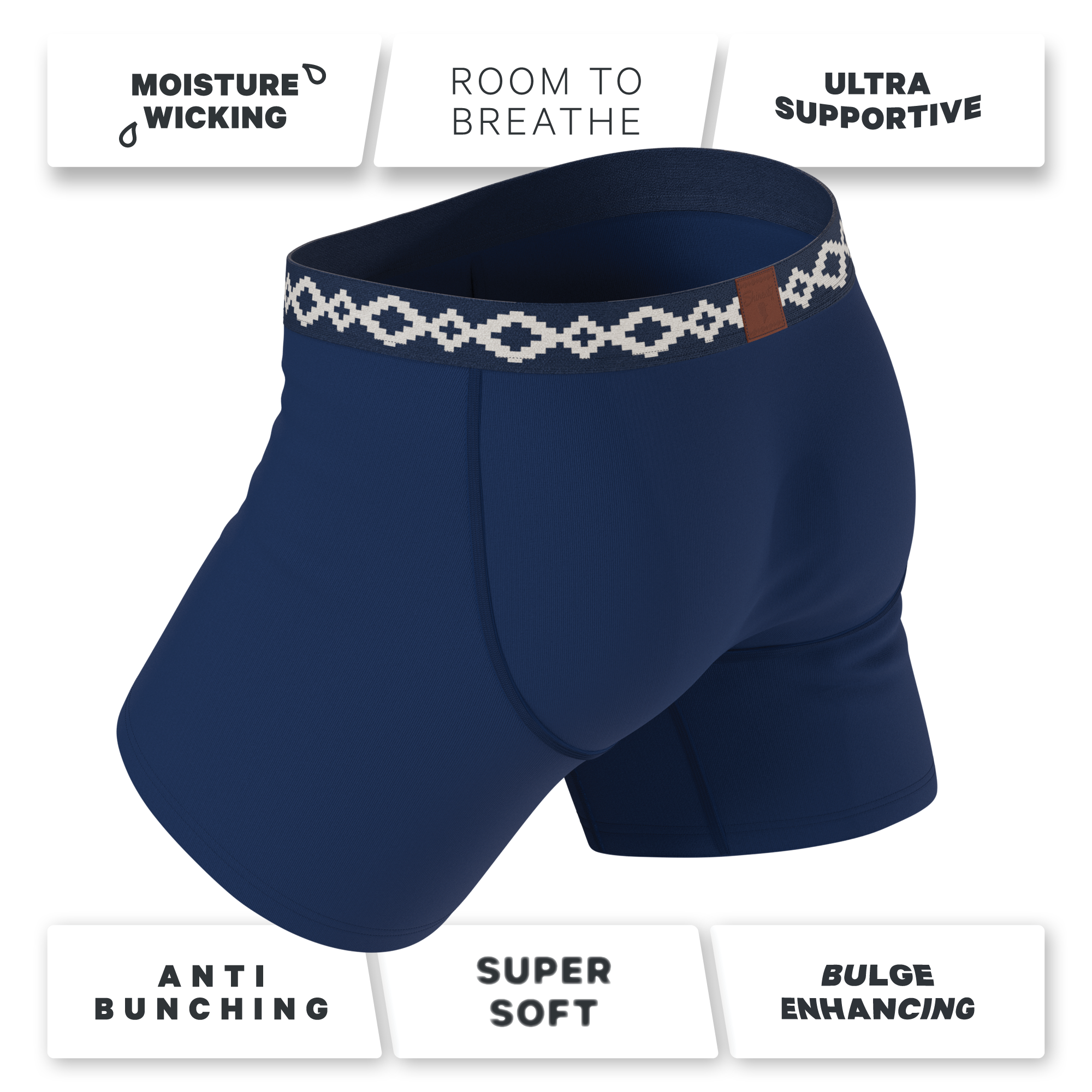 The Big Corbina Blue | La Matera x Shinesty Navy Ball Hammock® Pouch Underwear With Fly - Shinesty