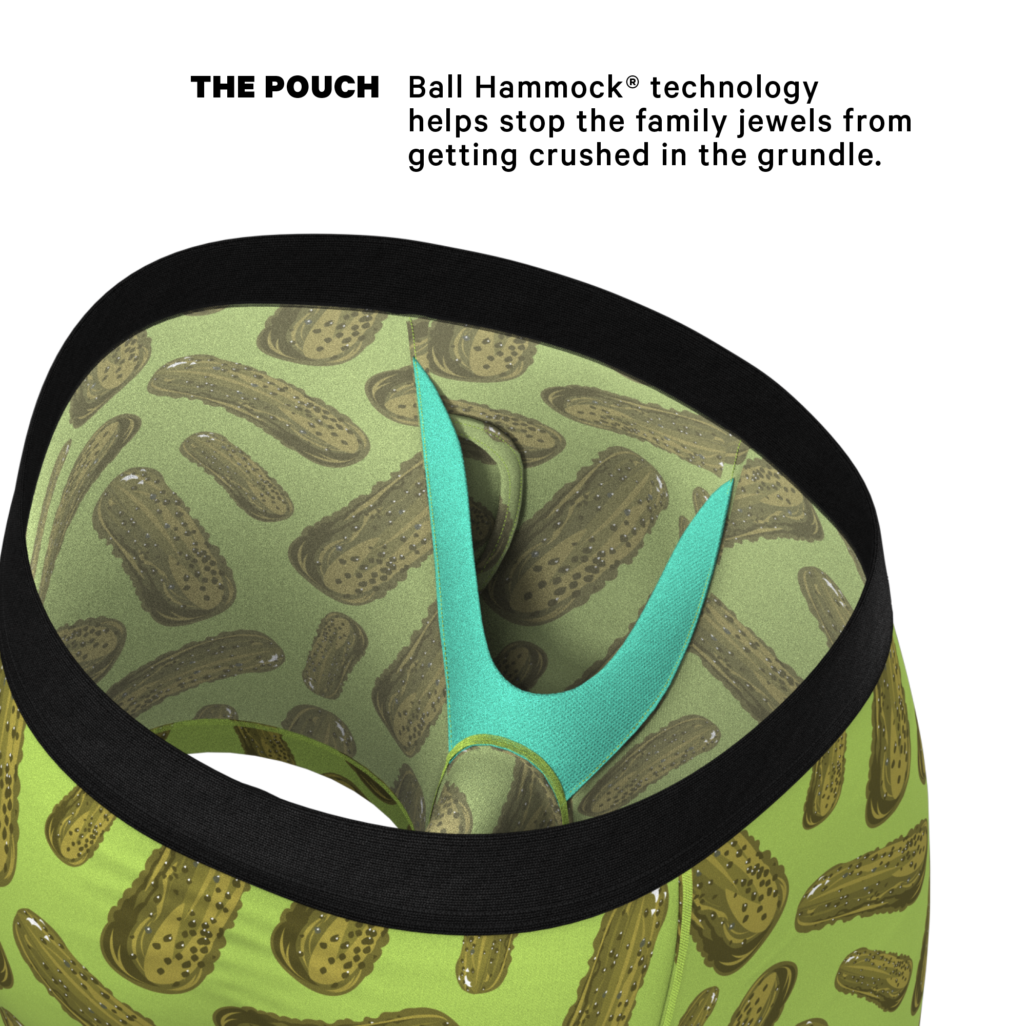 The Big Dill | Pickle Ball Hammock® Pouch Underwear With Fly - Shinesty