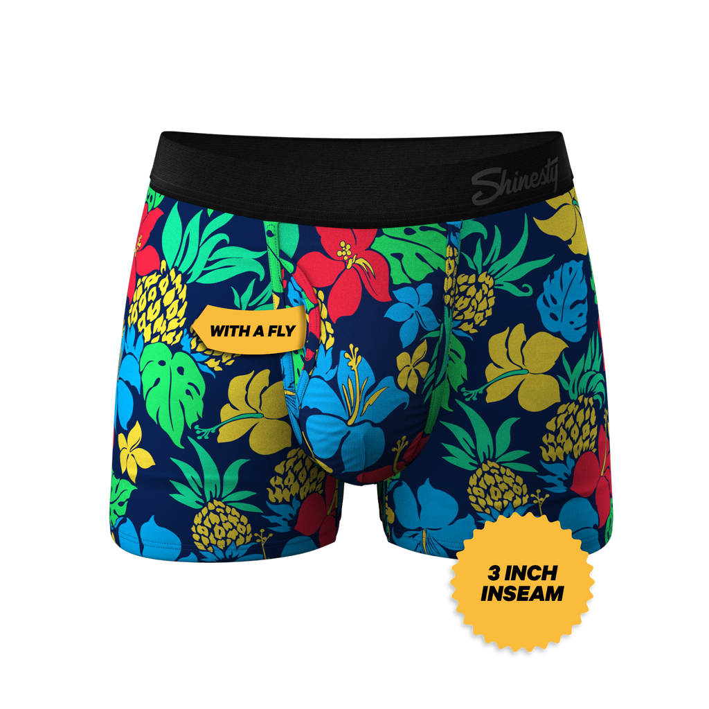 The Big Kahunas | Hawaiian Print Boxer Ball Hammock® Pouch Trunks Underwear - Shinesty