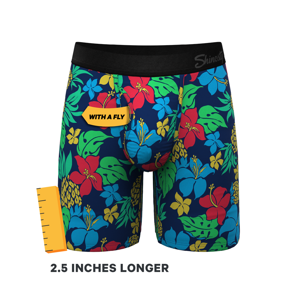 The Big Kahunas | Hawaiian Print Boxer Ball Hammock® Boxer - Long Leg - Shinesty