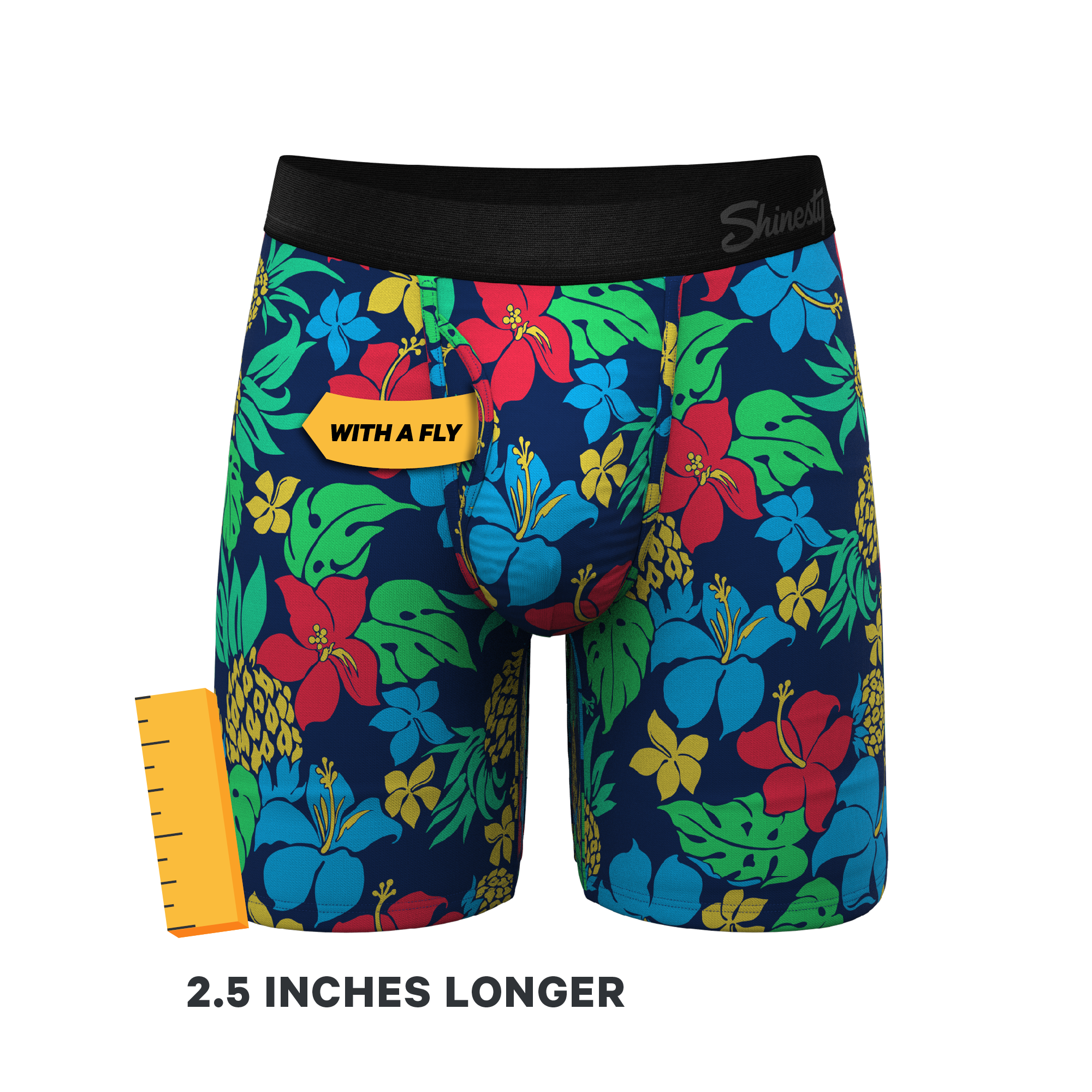 The Big Kahunas | Hawaiian Print Boxer Ball Hammock® Boxer - Long Leg - Shinesty