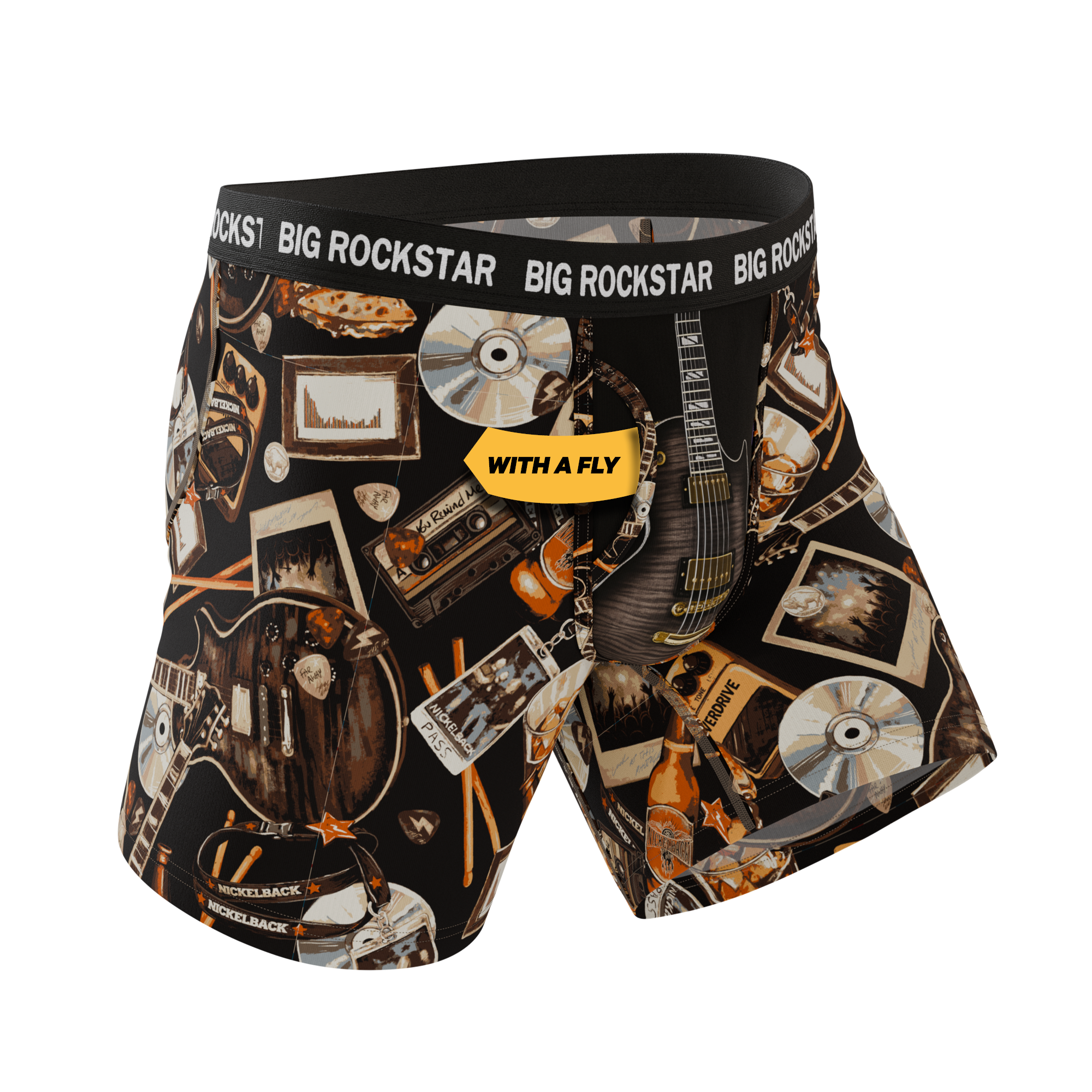 The Big Rock Star | Shinesty X Nickelback Guitar Ball Hammock® Pouch Underwear With Fly - Shinesty