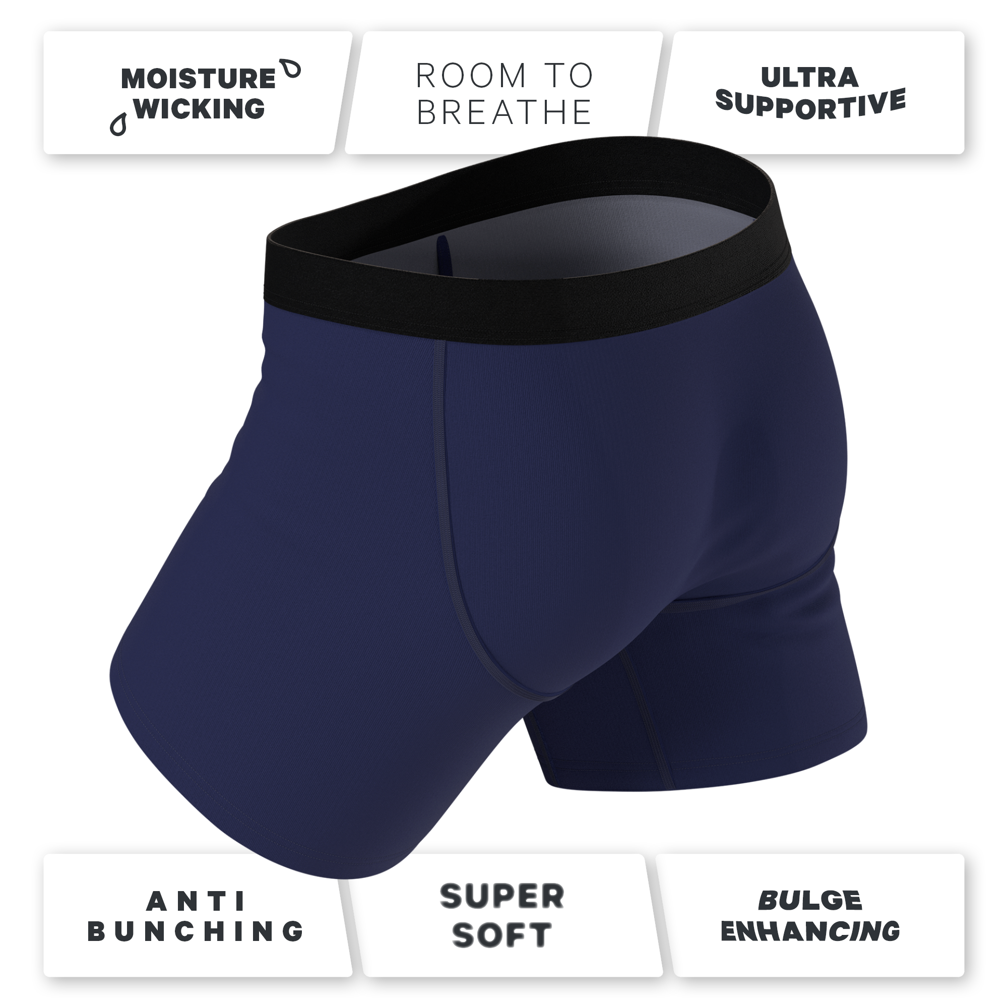 The Big Blue | Navy Ball Hammock® Pouch Underwear - Shinesty