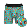 The Birthday Blowout | Birthday Cake Ball Hammock® Pouch Underwear With Fly - Shinesty