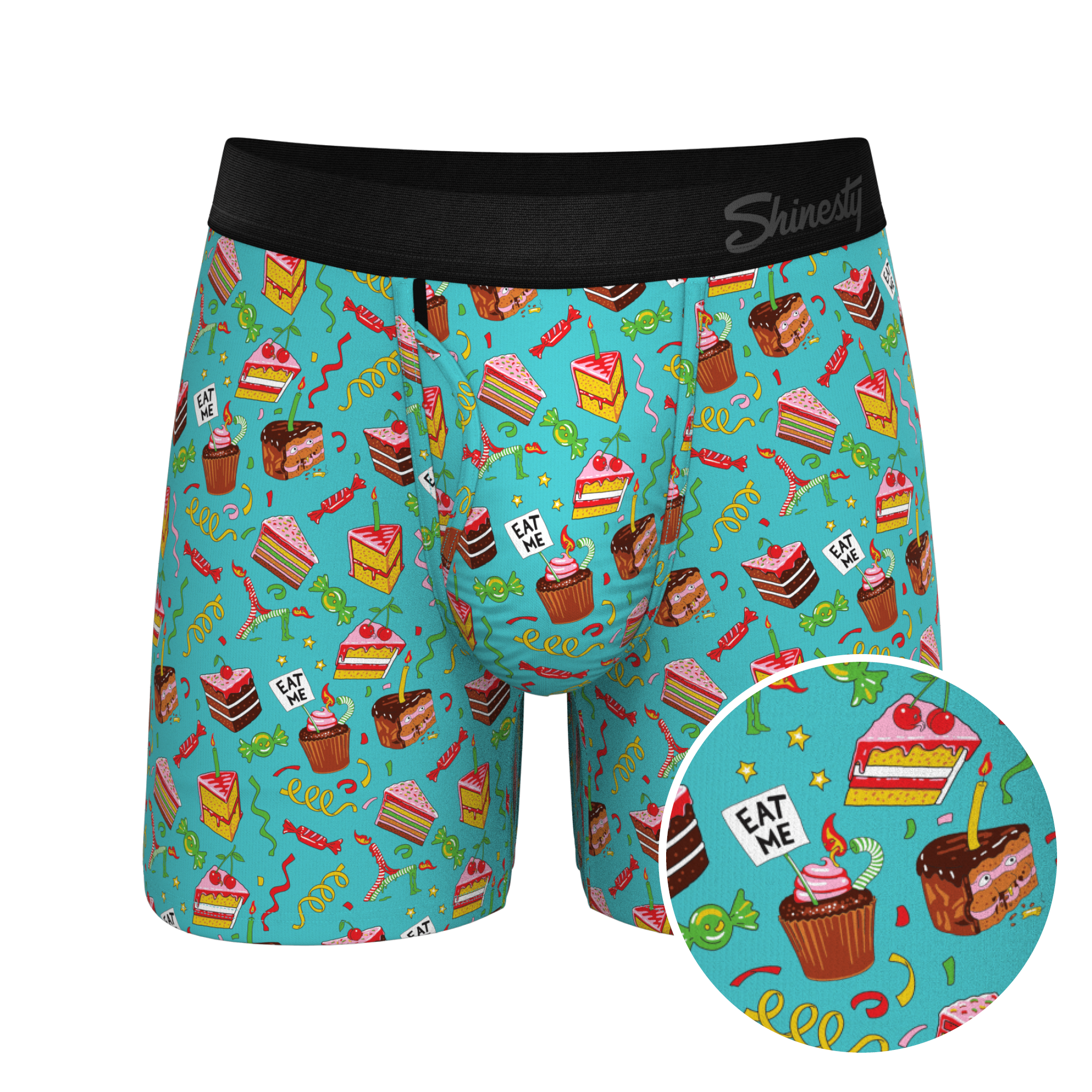 The Birthday Blowout | Birthday Cake Ball Hammock® Pouch Underwear With Fly - Shinesty