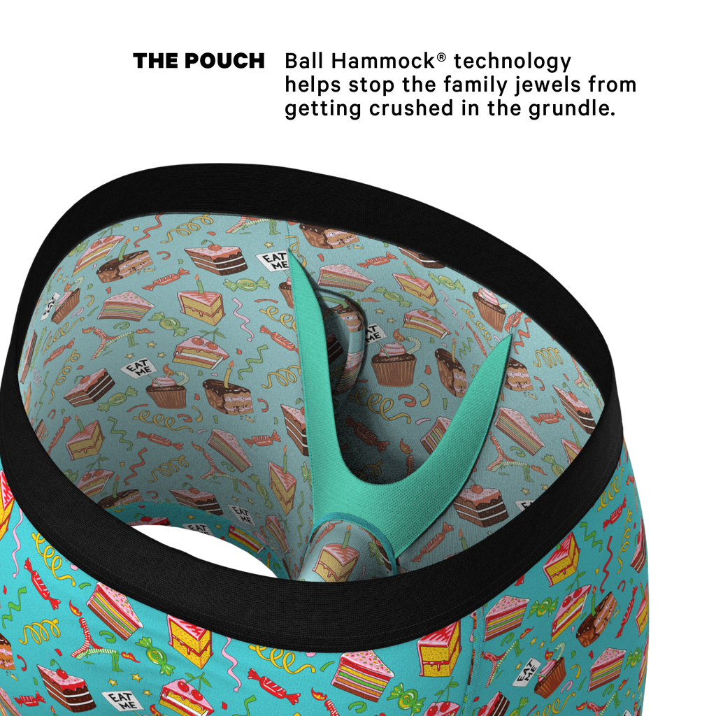 The Birthday Blowout | Birthday Cake Ball Hammock® Pouch Underwear With Fly - Shinesty