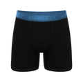 The Black Hole | Black and Blue Ball Hammock® Pouch Underwear With Fly - Shinesty