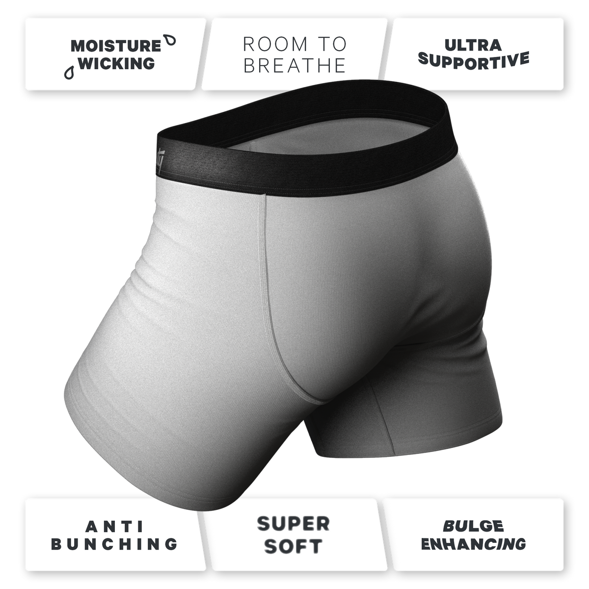 The Solid Dude | Ball Hammock® Pouch Underwear with Fly 3 Pack - Shinesty