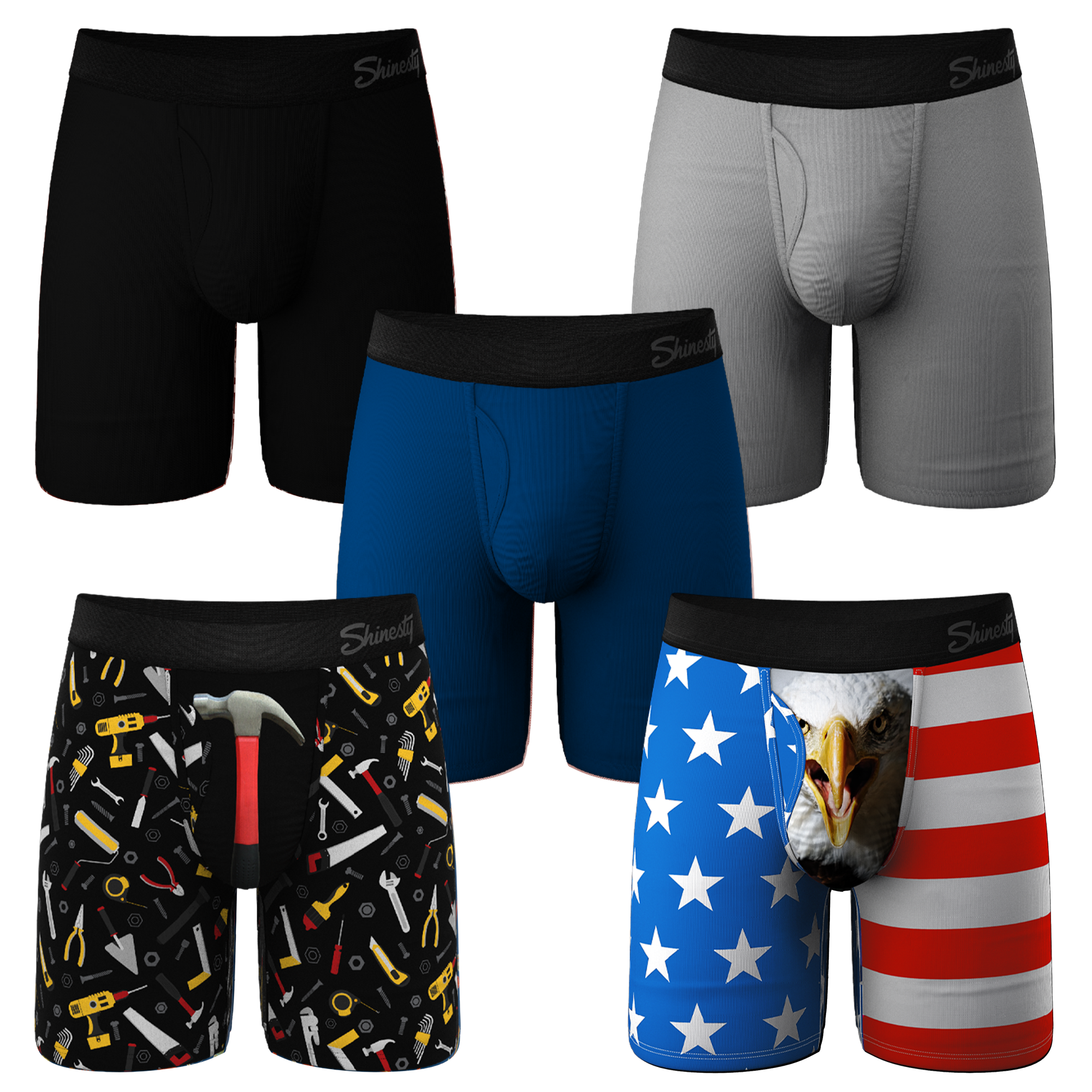 The Best Dad Pack | Long Leg Ball Hammock® Pouch Underwear With Fly 5 Pack - Shinesty