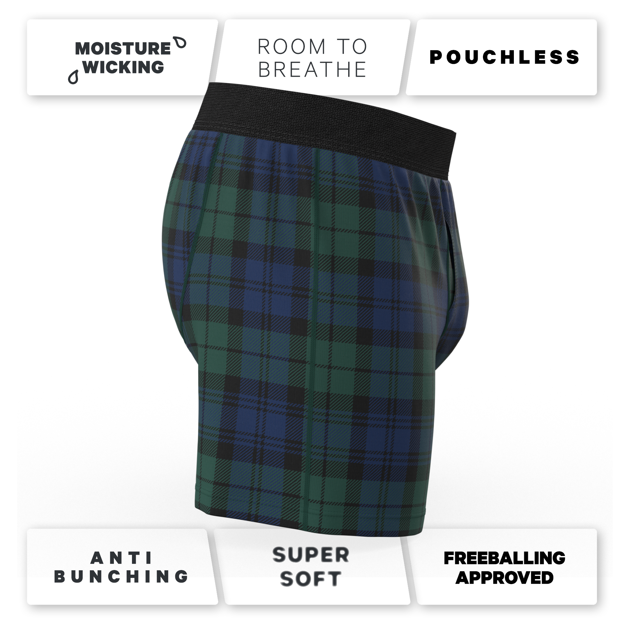 The Black Watch | Tartan Plaid Boxers - Shinesty