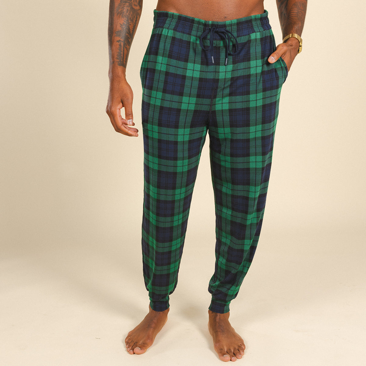 The Black Watch | Tartan Plaid SleepDeep™ Men’s Pajama Joggers - Shinesty