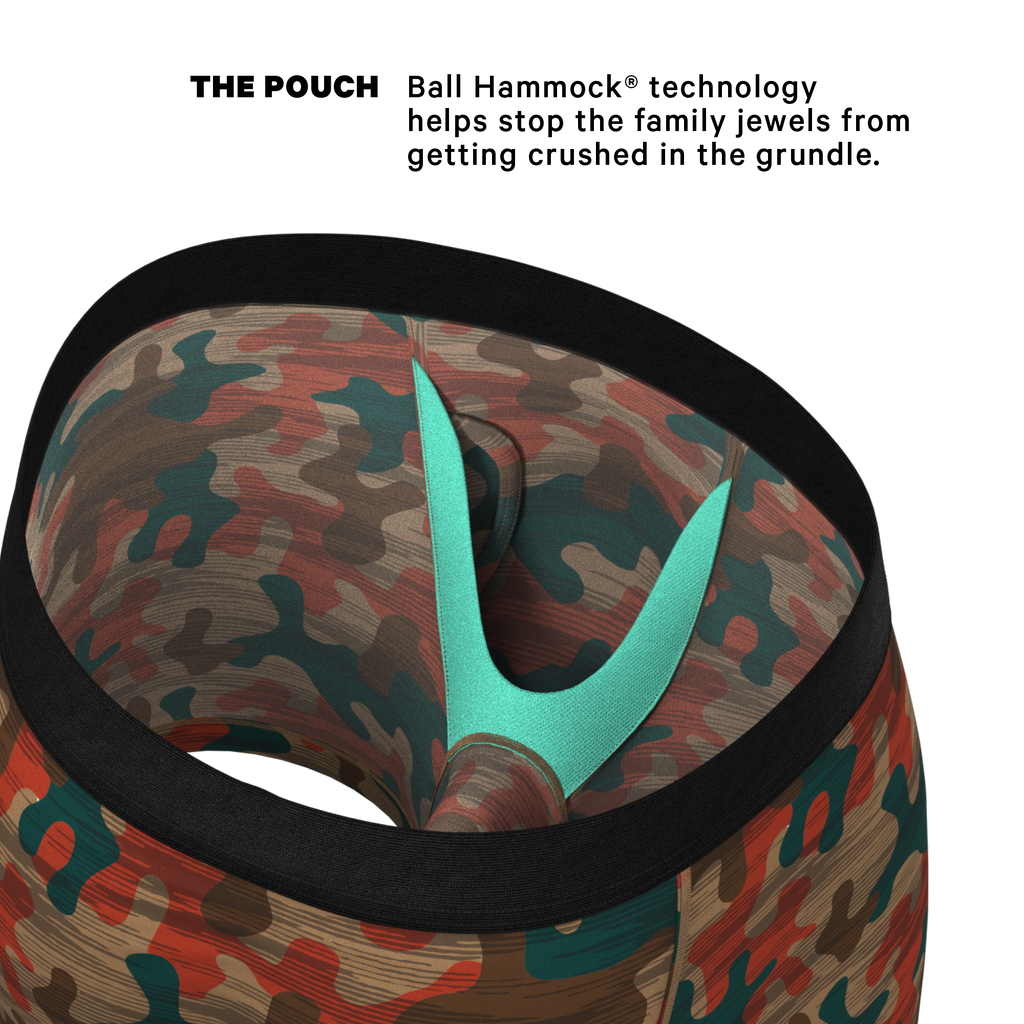 The Blend In | Earthy Camouflage Ball Hammock® Pouch Underwear With Fly - Shinesty