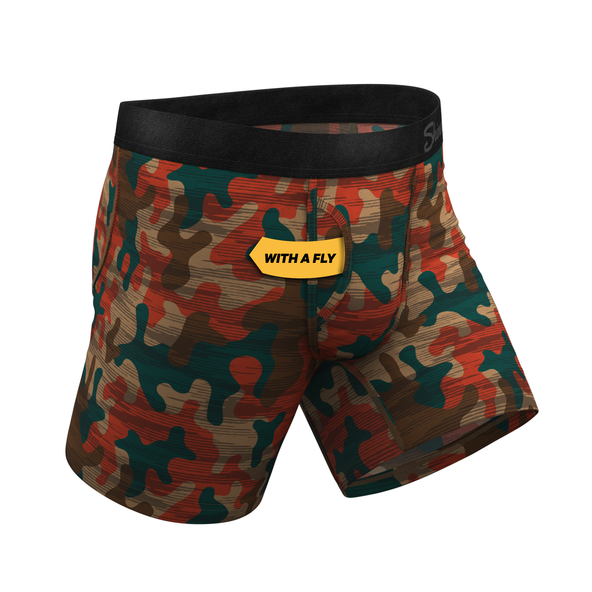 The Blend In | Earthy Camouflage Ball Hammock® Pouch Underwear With Fly - Shinesty