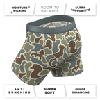 The Blender | Grey Duck Camo Ball Hammock® Pouch Underwear With Fly - Shinesty