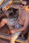 The Blender | Grey Duck Camo Ball Hammock® Pouch 8" Swim Trunks - Shinesty