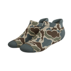 The Blender | Grey Duck Camo Heel Hammock™ Ankle Socks - Shinesty