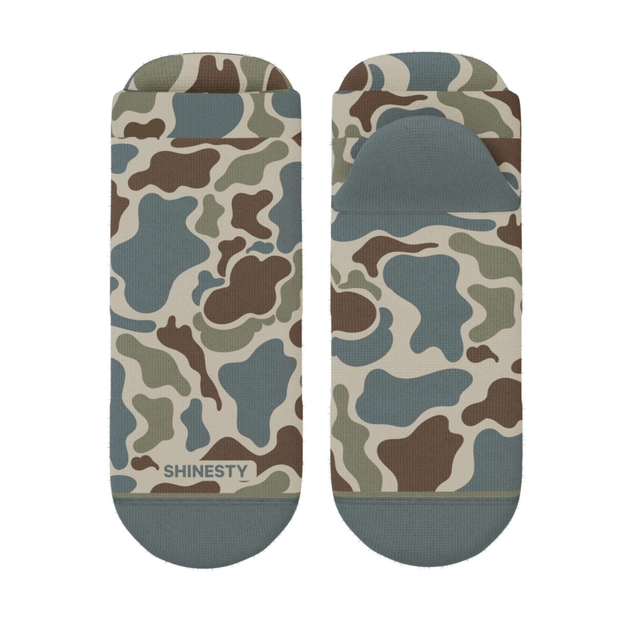 The Blender | Grey Duck Camo Heel Hammock™ Ankle Socks - Shinesty