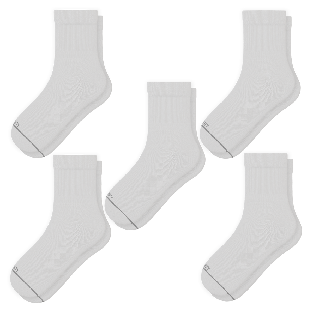 The Blizzard | Heel Hammock™ Quarter Crew Socks 5 Pack - Shinesty