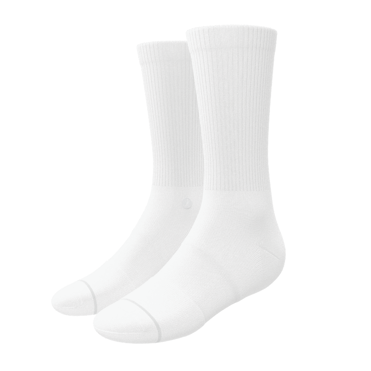 The Blizzard | Plain White Heel Hammock™ Crew Socks - Shinesty