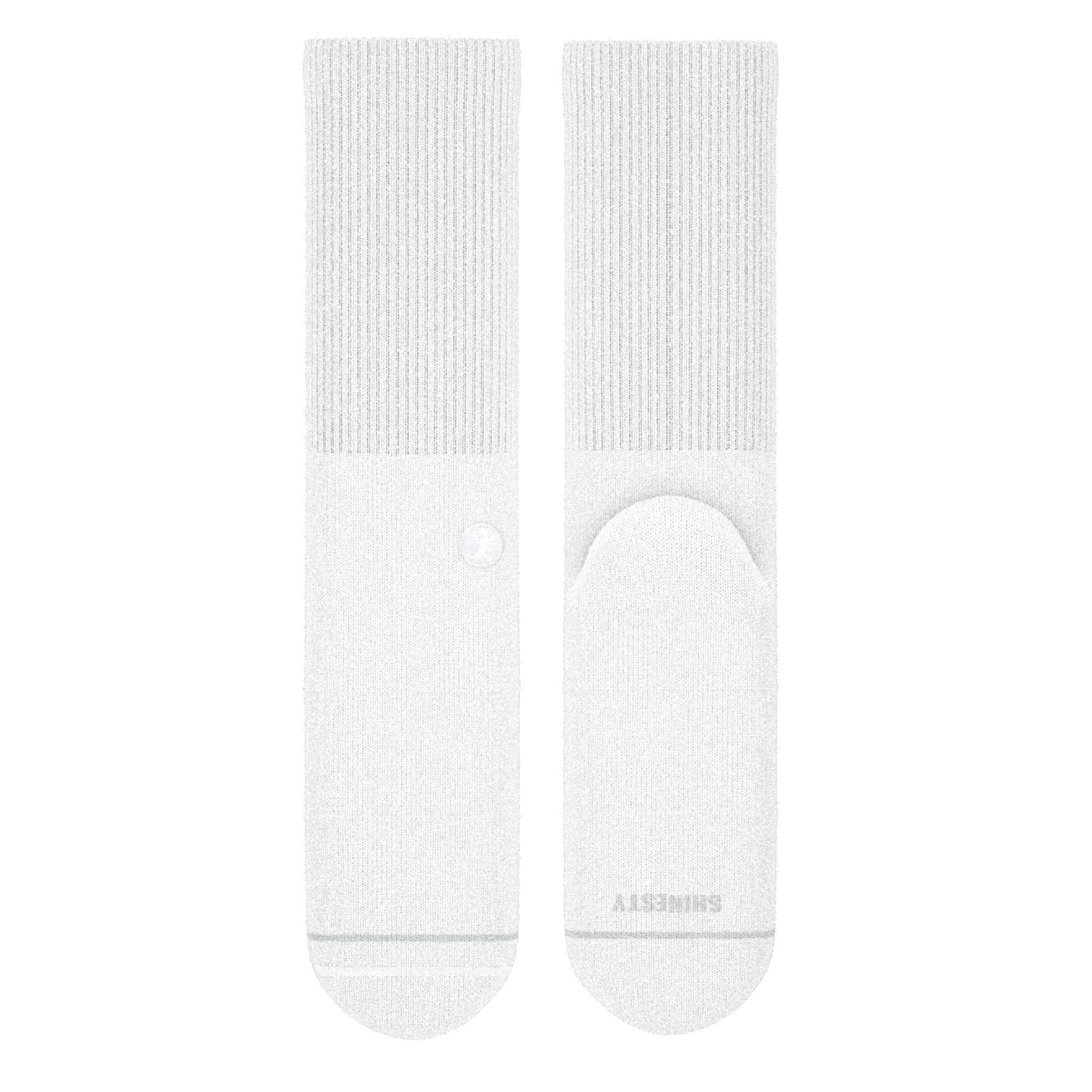 The Blizzard | Plain White Heel Hammock™ Crew Socks - Shinesty
