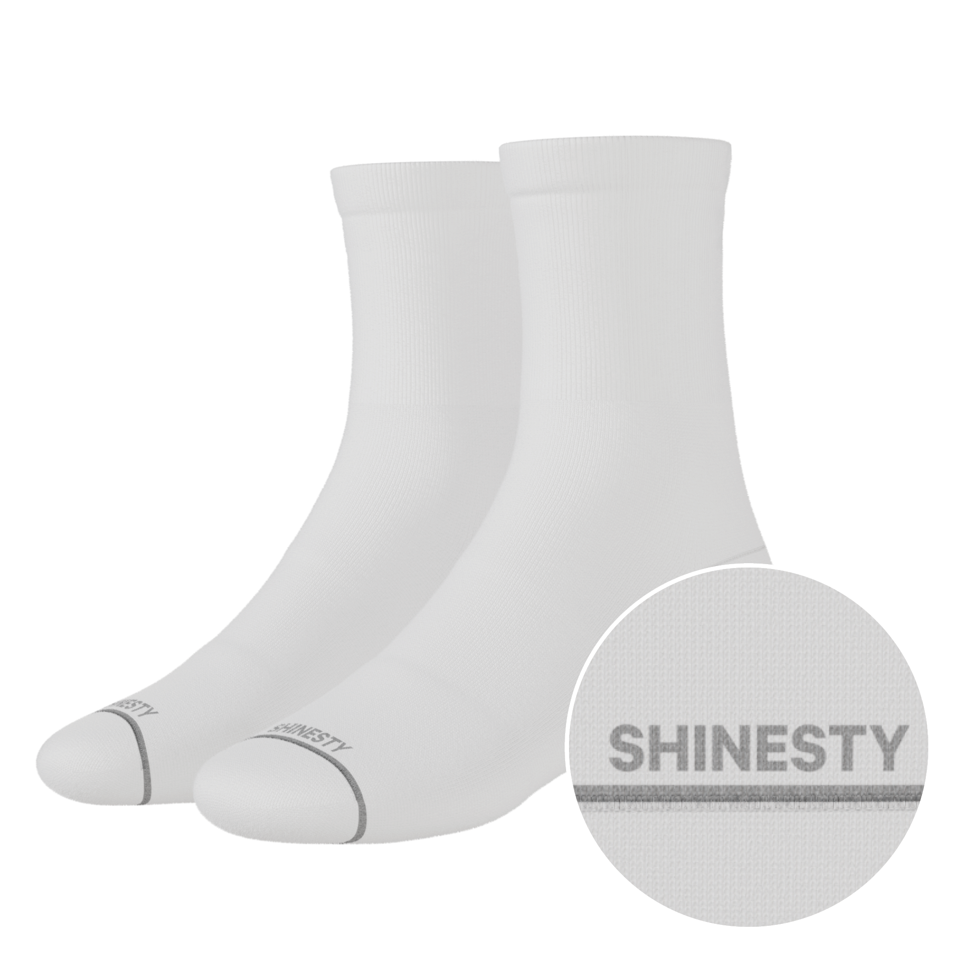 The Blizzard | Plain White Heel Hammock™ Quarter Crew Socks - Shinesty