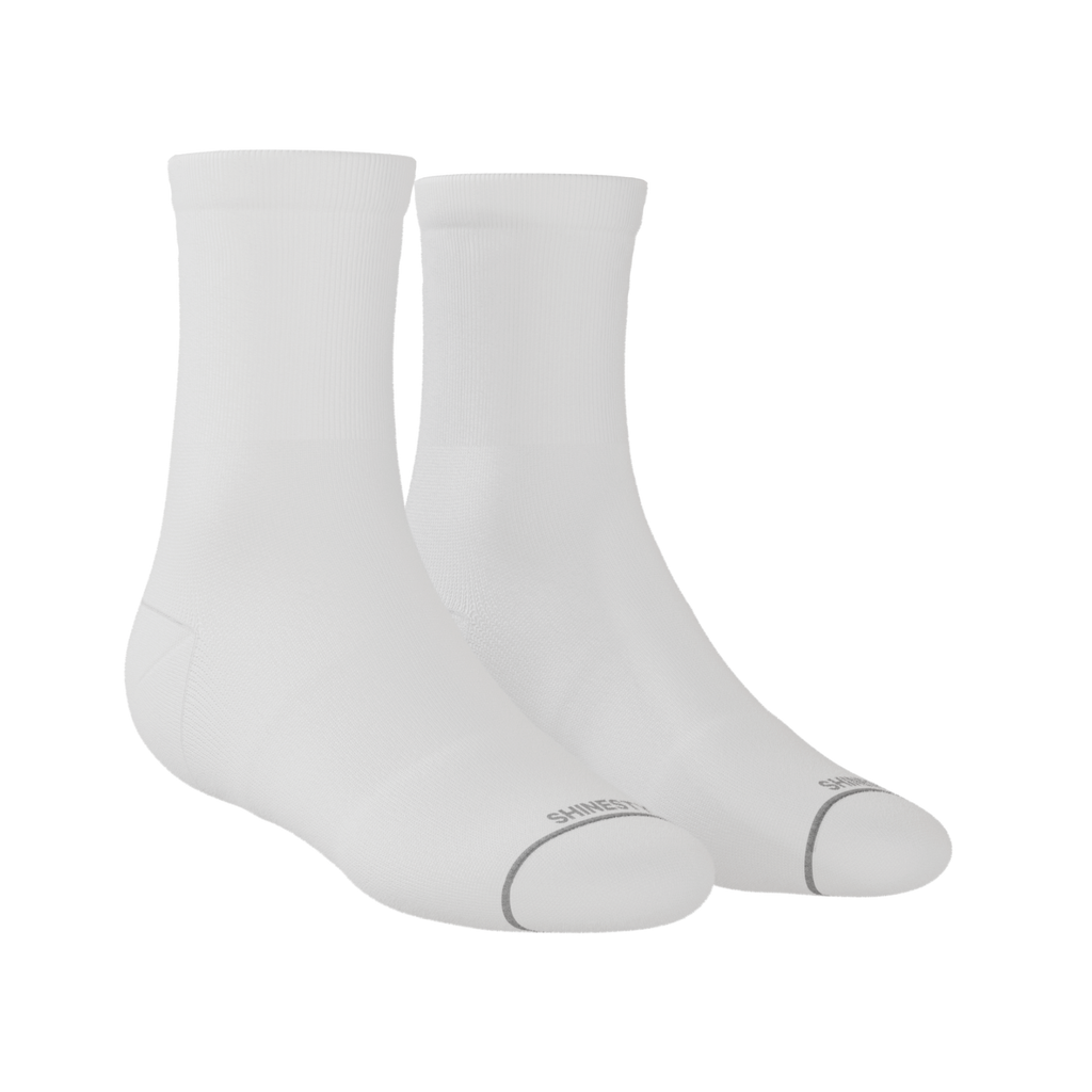 The Blizzard | Plain White Heel Hammock™ Quarter Crew Socks - Shinesty
