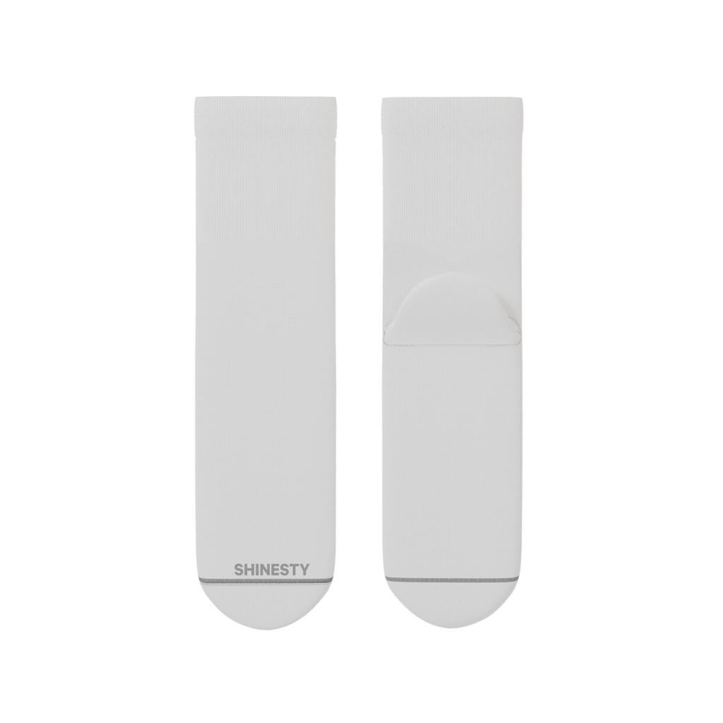 The Blizzard | Plain White Heel Hammock™ Quarter Crew Socks - Shinesty