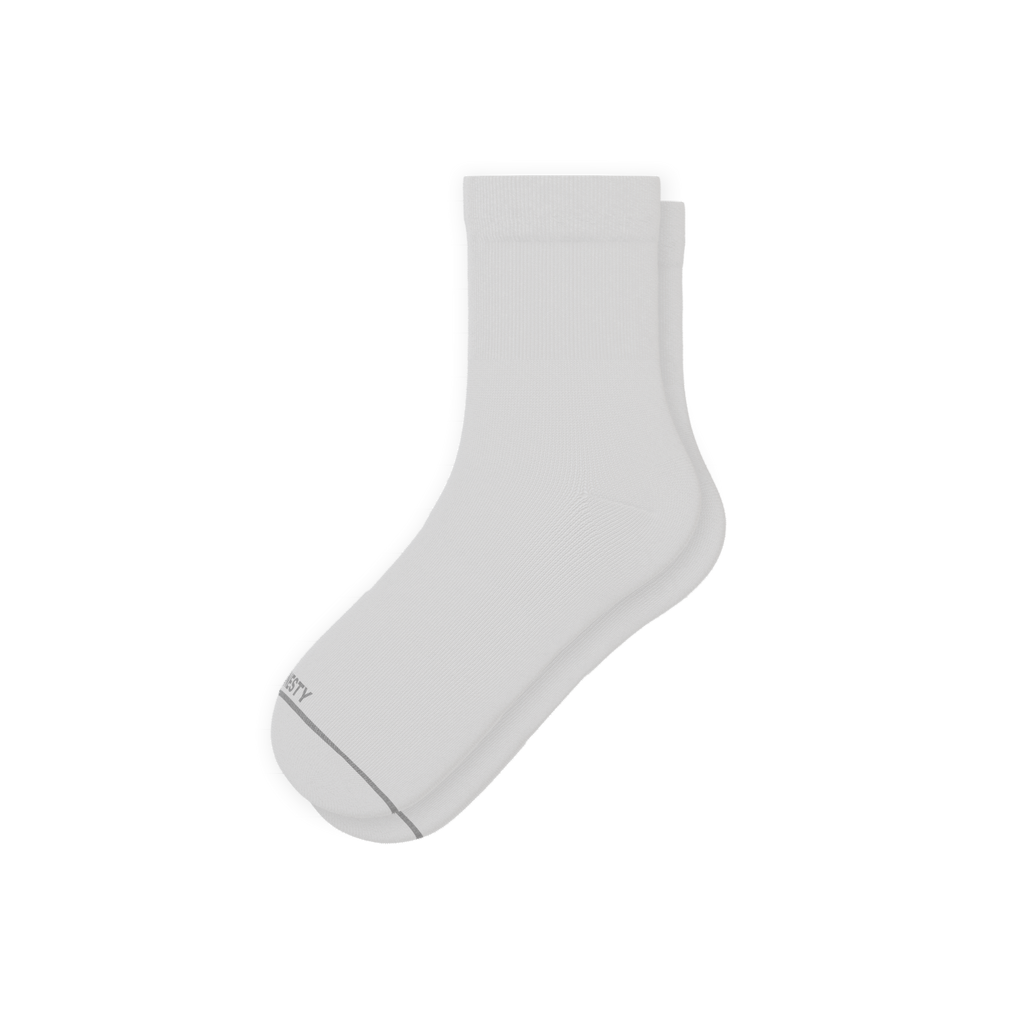 The Blizzard | Plain White Heel Hammock™ Quarter Crew Socks - Shinesty
