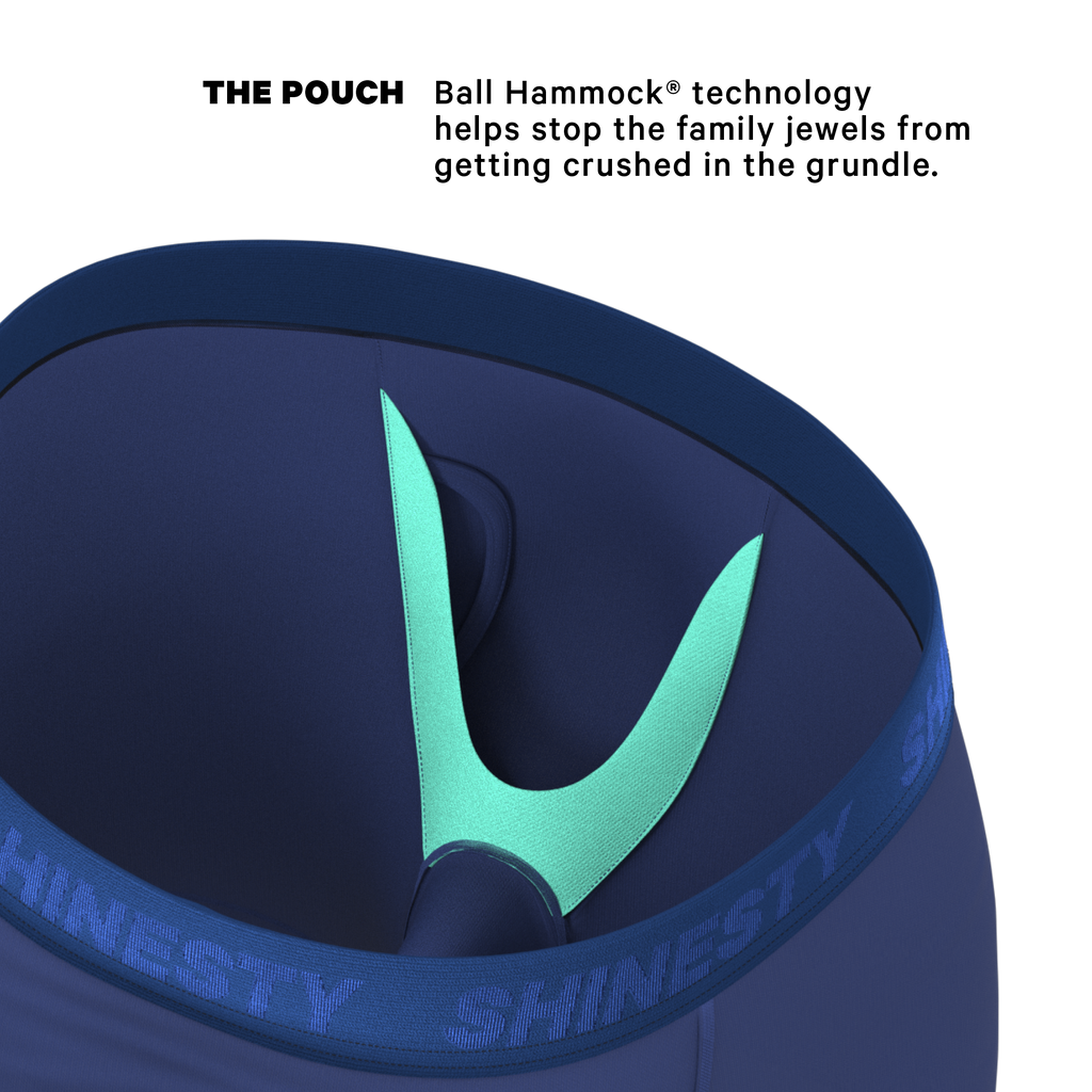 The Bloom Moon | Tonal Navy Ball Hammock® Boxer - Long Leg - Shinesty