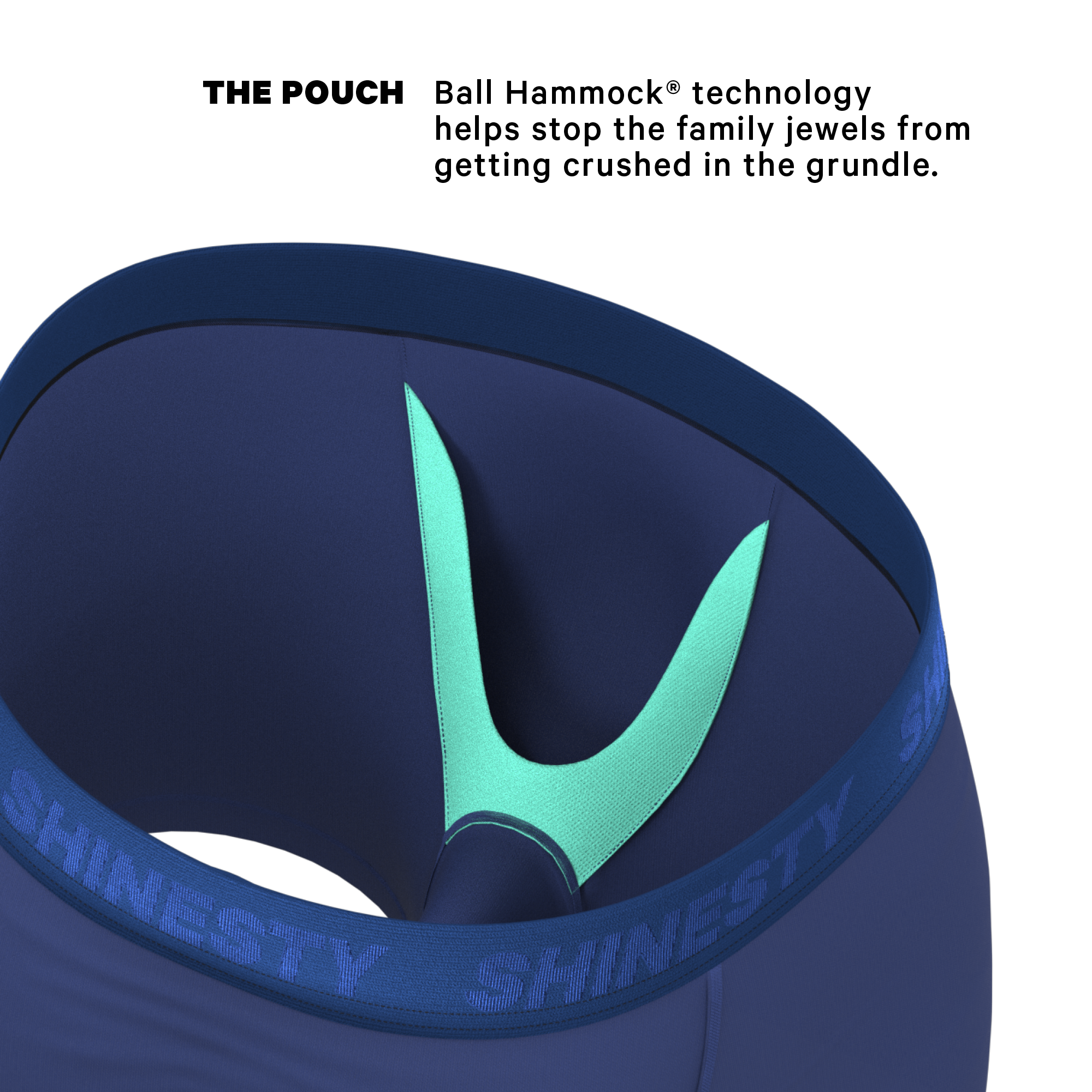 The Bloom Moon | Tonal Navy Ball Hammock® Pouch Underwear - Shinesty