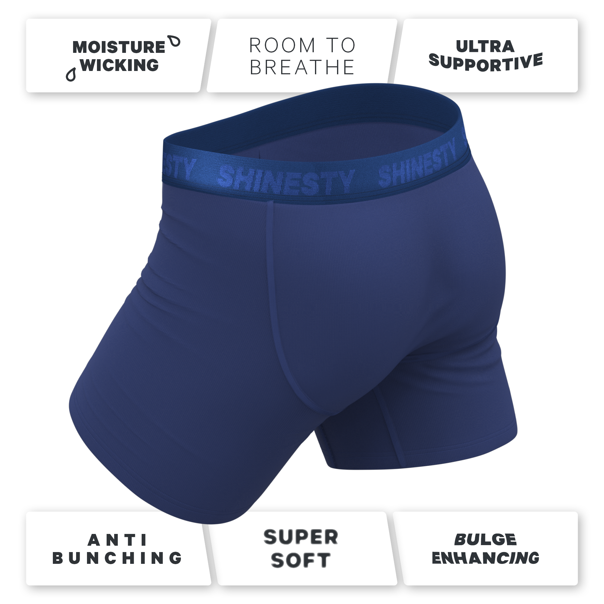 The Bloom Moon | Tonal Navy Ball Hammock® Pouch Underwear - Shinesty