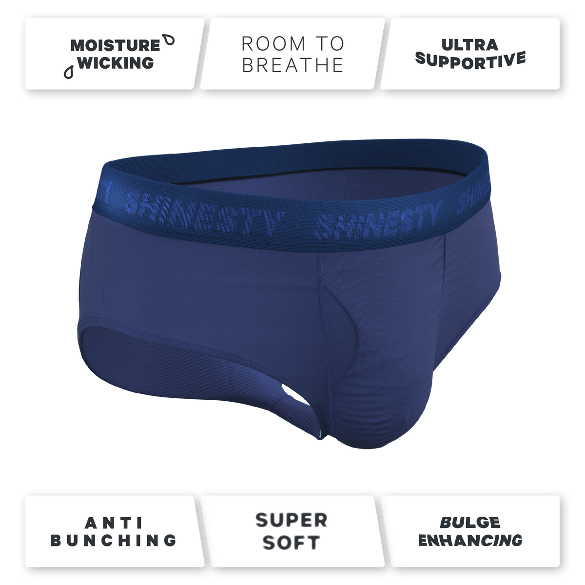 The Bloom Moon | Tonal Navy Ball Hammock® Pouch Underwear Briefs - Shinesty